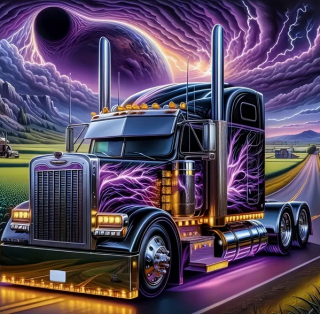 Diamond Painting USA Truck